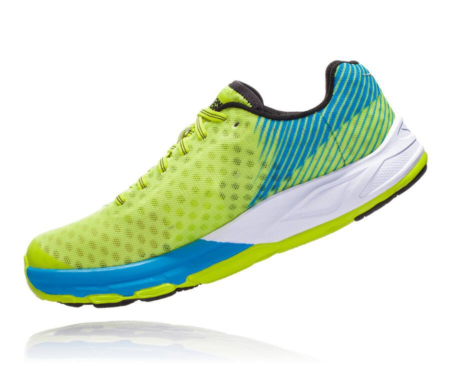 Zapatillas Running Hoka One One Hombre - Evo Carbon Rocket - Verde/Azules - LPF854069